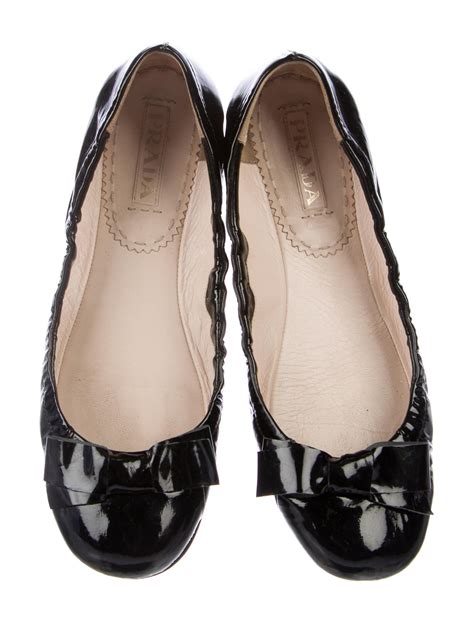 prada leather ballet flats with bow|prada suede ballet flats.